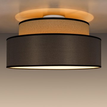 Taklampa GRACE 1xE27/60W/230V beige/brun