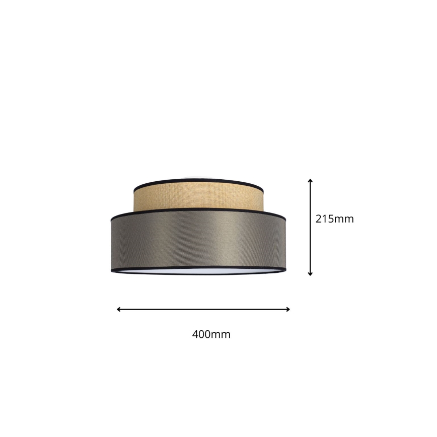 Taklampa GRACE 1xE27/60W/230V beige/brun