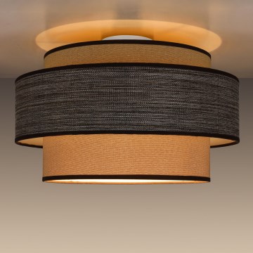 Taklampa GRACE 1xE27/60W/230V beige/brun