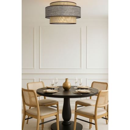 Taklampa GRACE 1xE27/60W/230V beige/brun