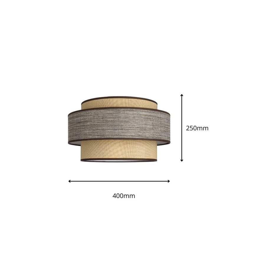 Taklampa GRACE 1xE27/60W/230V beige/brun