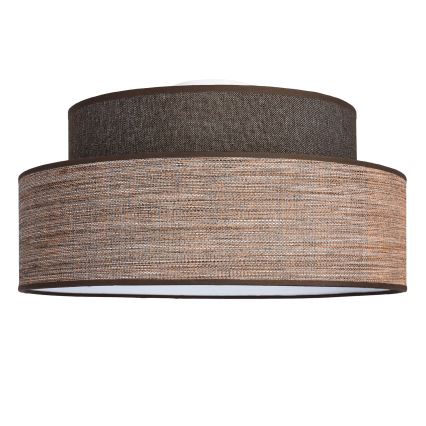Taklampa GRACE 1xE27/60W/230V brun/beige
