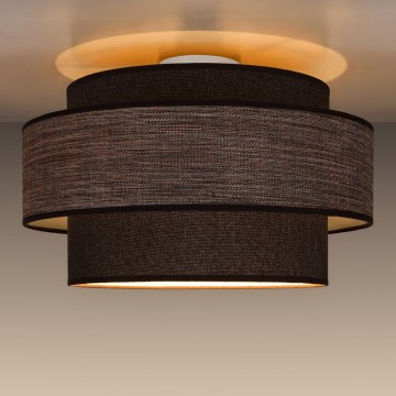 Taklampa GRACE 1xE27/60W/230V brun/beige