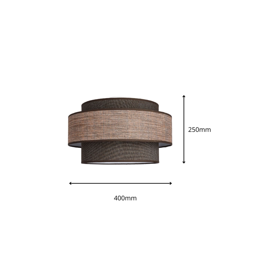 Taklampa GRACE 1xE27/60W/230V brun/beige
