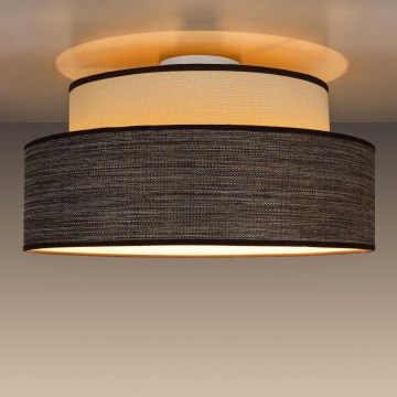 Taklampa GRACE 1xE27/60W/230V grädde/brun