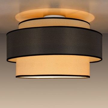 Taklampa GRACE 1xE27/60W/230V grädde/brun