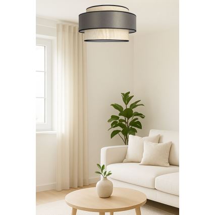 Taklampa GRACE 1xE27/60W/230V grädde/brun