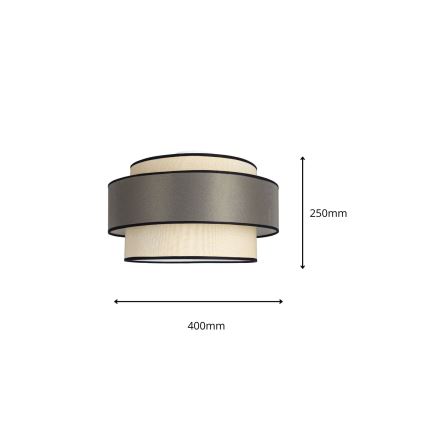 Taklampa GRACE 1xE27/60W/230V grädde/brun