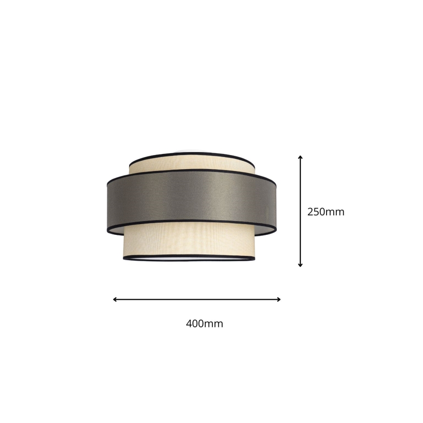 Taklampa GRACE 1xE27/60W/230V grädde/grå
