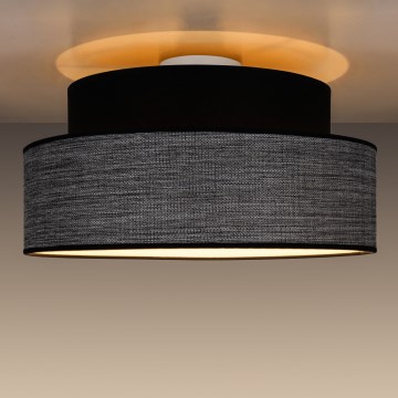 Taklampa GRACE 1xE27/60W/230V svart/grå
