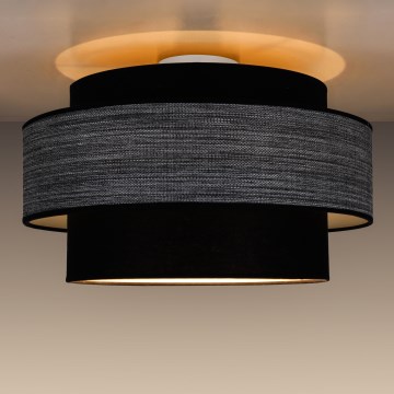 Taklampa GRACE 1xE27/60W/230V svart/grå