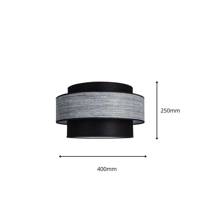 Taklampa GRACE 1xE27/60W/230V svart/grå
