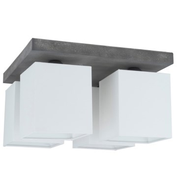 Taklampa GREAT 4xE27/25W/230V betong