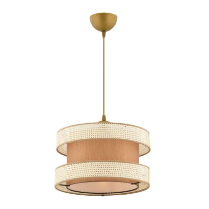 Taklampa HALO 1xE27/60W/230V brun/kräm