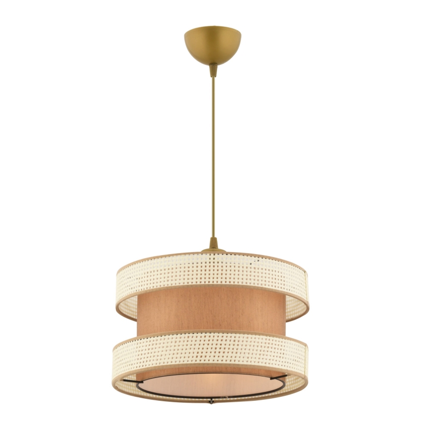 Taklampa HALO 1xE27/60W/230V brun/kräm