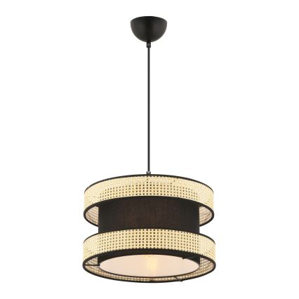 Taklampa HALO 1xE27/60W/230V svart/beige