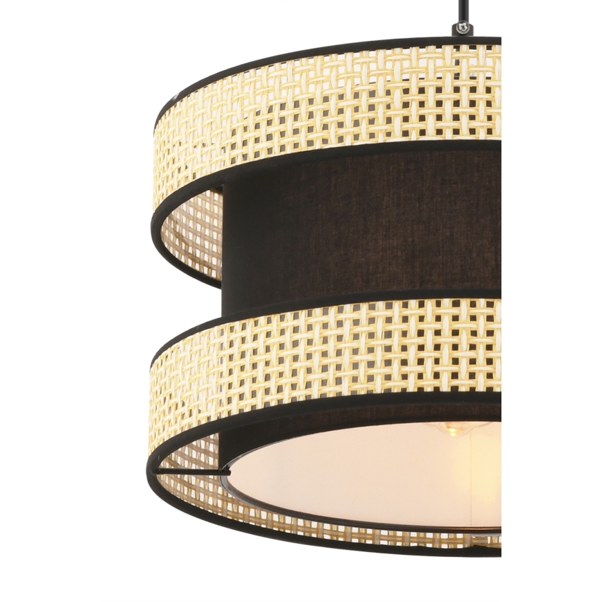 Taklampa HALO 1xE27/60W/230V svart/beige