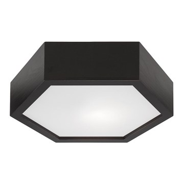 Taklampa  HEX 1xE27/60W/230V d. 32 cm furu svart