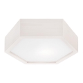 Taklampa HEX 1xE27/60W/230V d. 32 cm tall vit