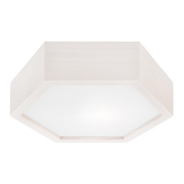 Taklampa HEX 1xE27/60W/230V d. 32 cm tall vit