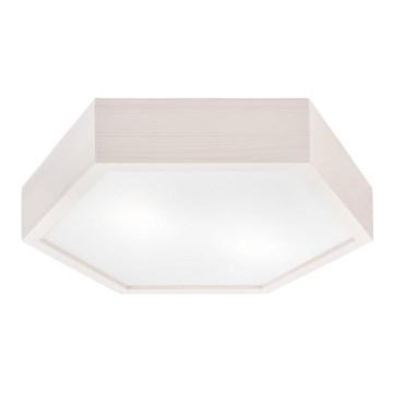 Taklampa HEX 2xE27/60W/230V d. 43 cm tall vit