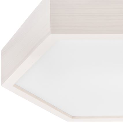 Taklampa HEX 2xE27/60W/230V d. 43 cm tall vit