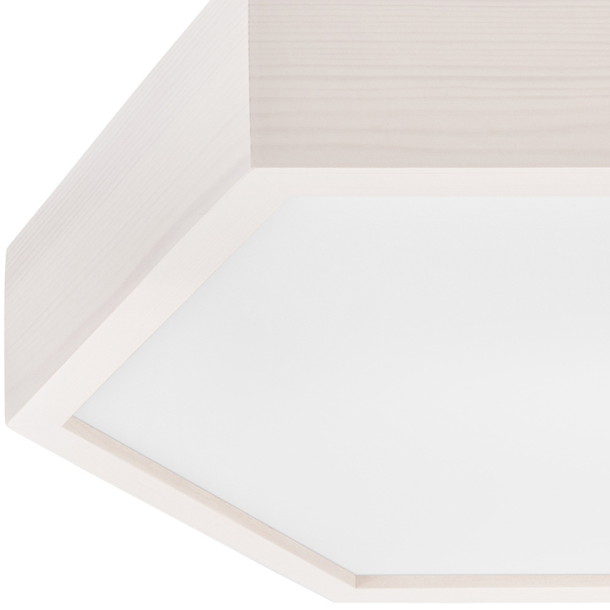 Taklampa HEX 2xE27/60W/230V d. 43 cm tall vit