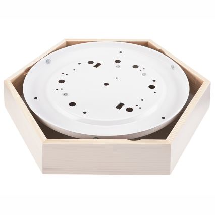 Taklampa HEX 2xE27/60W/230V d. 43 cm tall vit