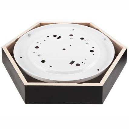 Taklampa HEX 2xE27/60W/230V diameter 43 cm tall wenge