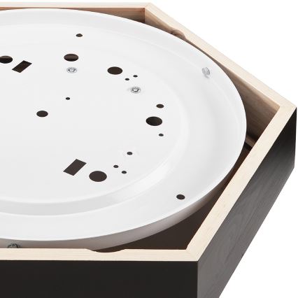 Taklampa HEX 2xE27/60W/230V diameter 43 cm tall wenge
