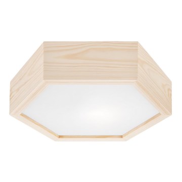 Taklampa HEX NATURAL 1xE27/60W/230V d. 32 cm tall