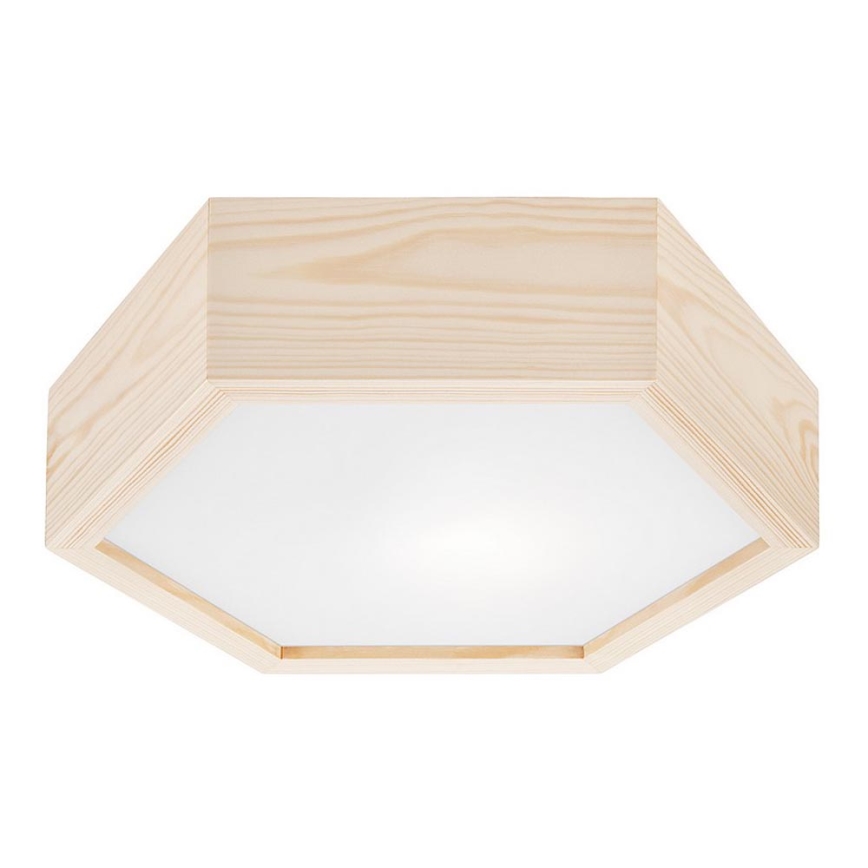 Taklampa HEX NATURAL 1xE27/60W/230V d. 32 cm tall
