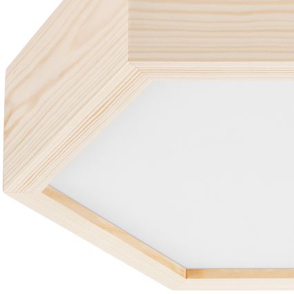 Taklampa HEX NATURAL 1xE27/60W/230V d. 32 cm tall