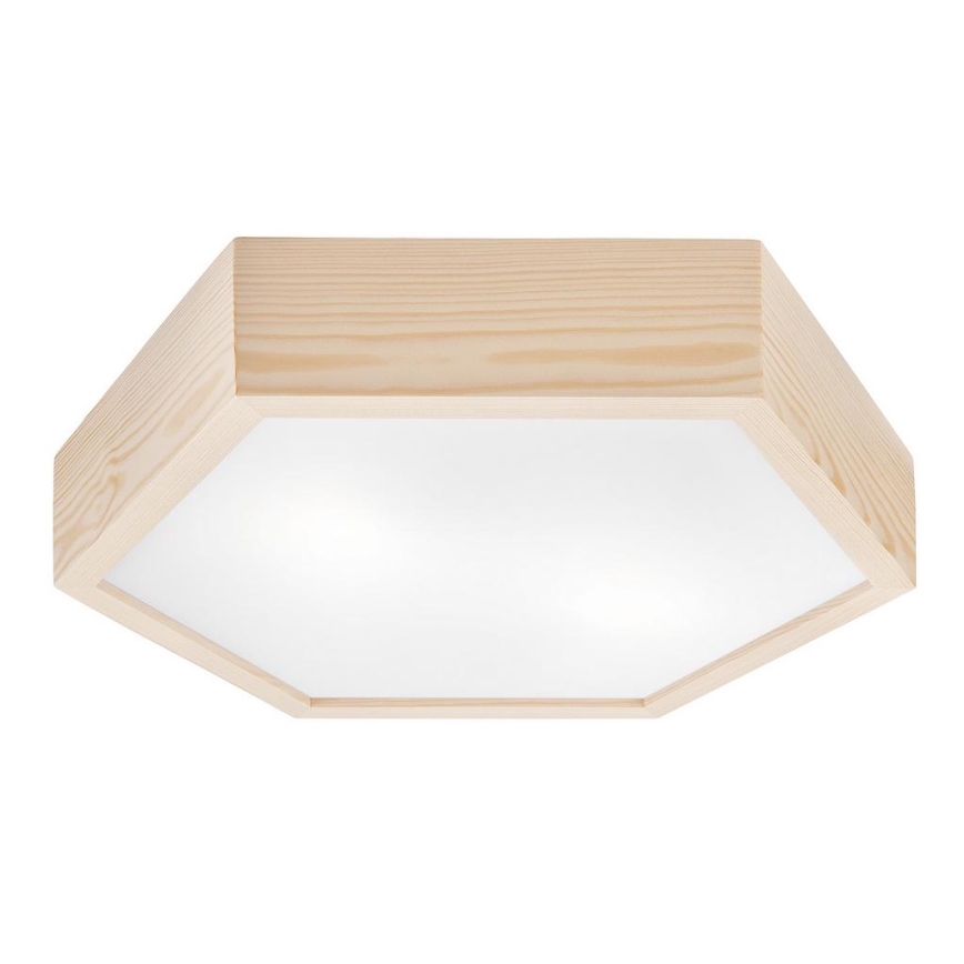 Taklampa  HEX NATURAL 2xE27/60W/230V d. 43 cm tall