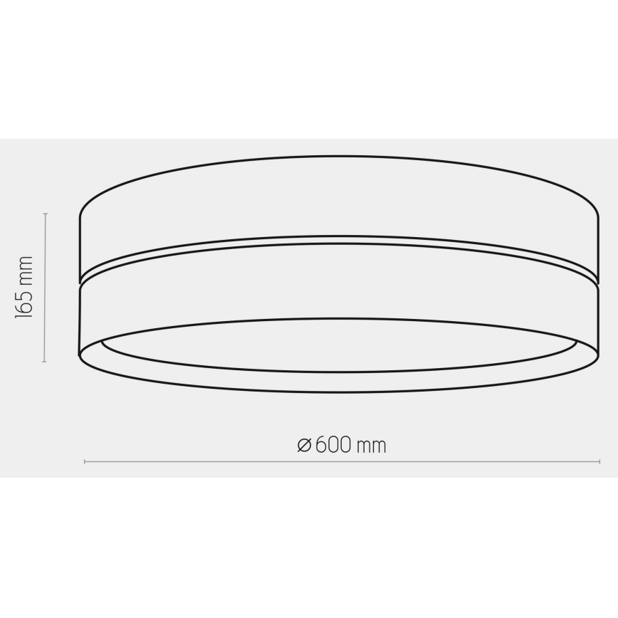 Taklampa  HILTON 4xE27/15W/230V d. 60 cm mässing /svart