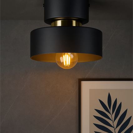 Taklampa IGNIA 1xE27/60W/230V svart