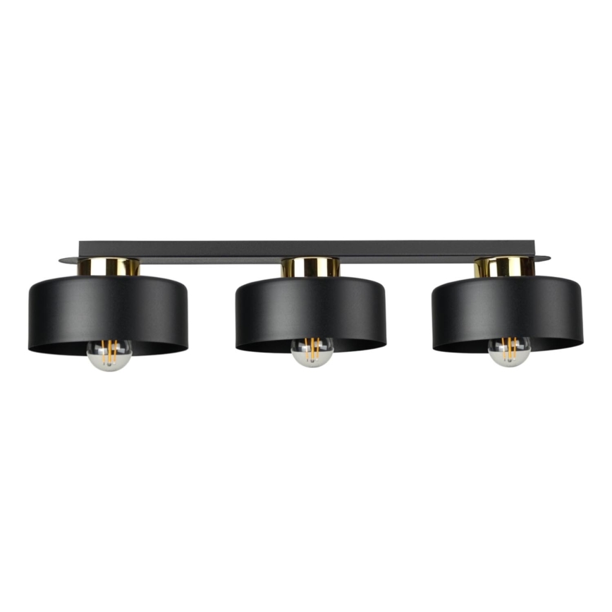 Taklampa IGNIA 3xE27/60W/230V svart