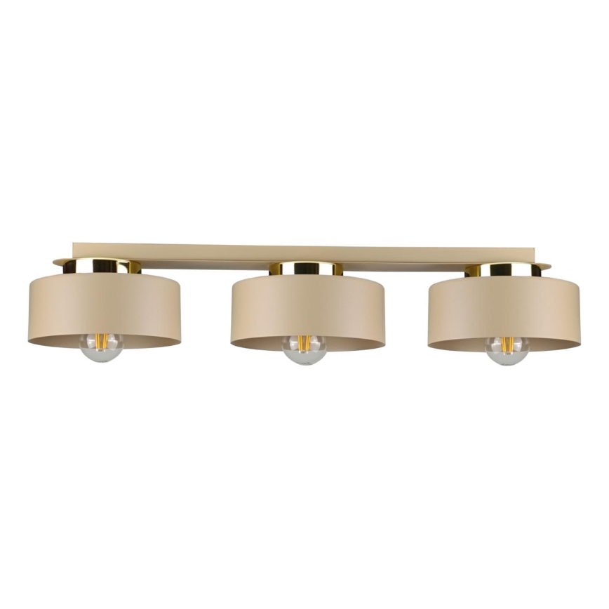 Taklampa IGNIA 3xE27/60W/230V taupe