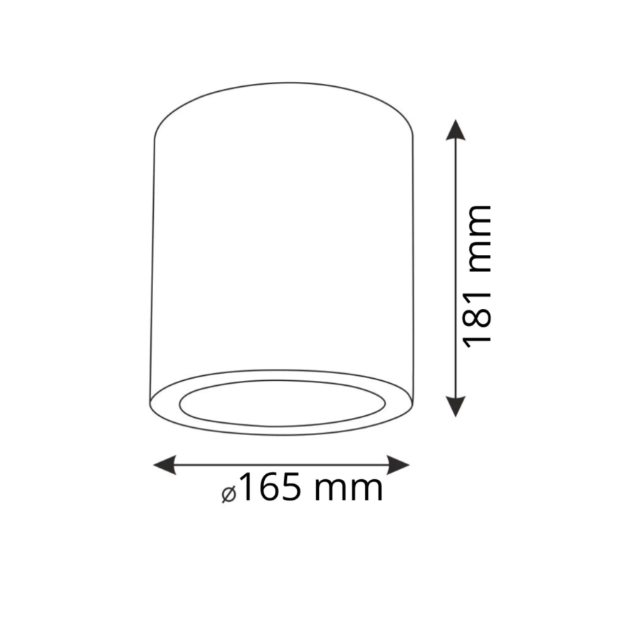 Taklampa JUPITER 1xE27/20W/230V 181x165 mm