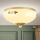 Taklampa LANDHAUS 1xE27/60W/230V diameter 21 cm mässing/beige