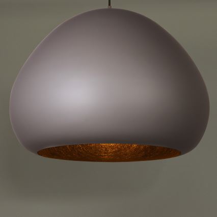 Taklampa på kabel LAVA 1xE27/15W/230V taupe/svart