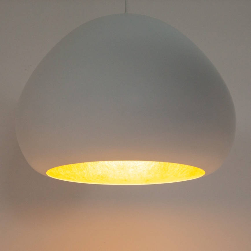 Taklampa på kabel LAVA 1xE27/15W/230V vit/guld