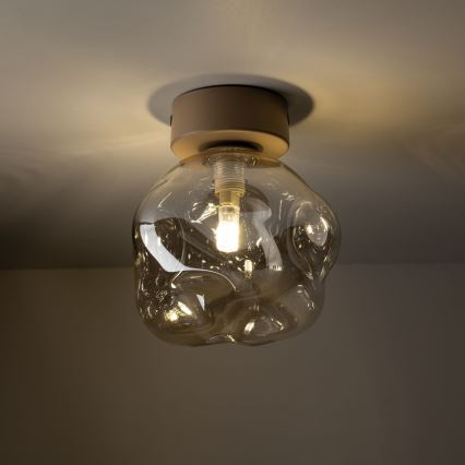 Taklampa LAVA 1xG9/8W/230V beige/rökfärgad beige
