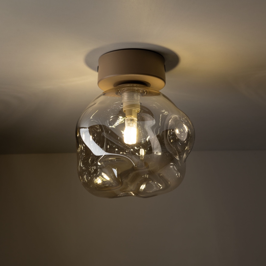 Taklampa LAVA 1xG9/8W/230V beige/rökfärgad beige