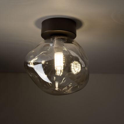 Taklampa LAVA 1xG9/8W/230V brons/rökbeige