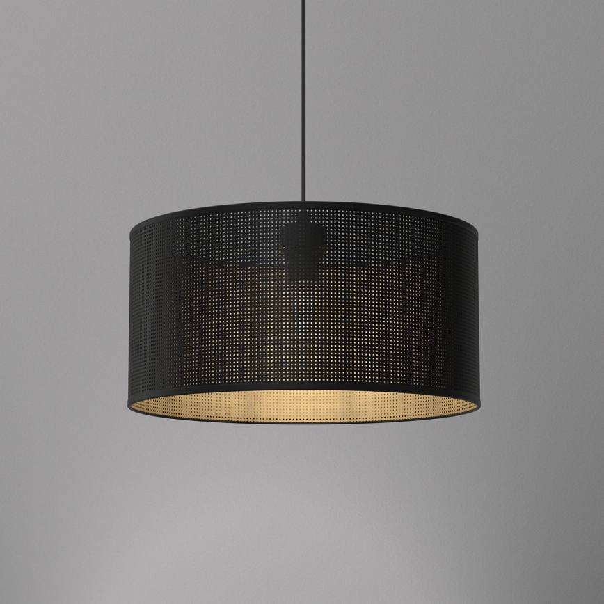 Taklampa på kabel LOFT SHADE 1xE27/60W/230V Ø 40 cm svart/guld
