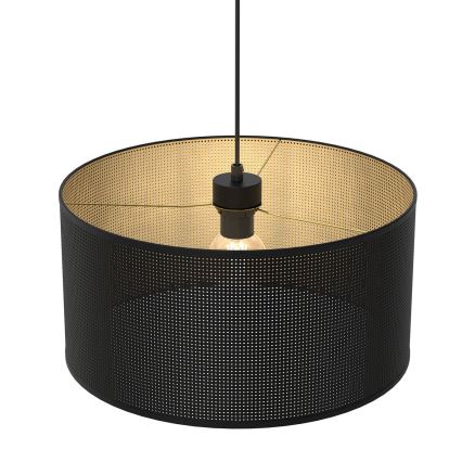 Taklampa på kabel LOFT SHADE 1xE27/60W/230V Ø 40 cm svart/guld