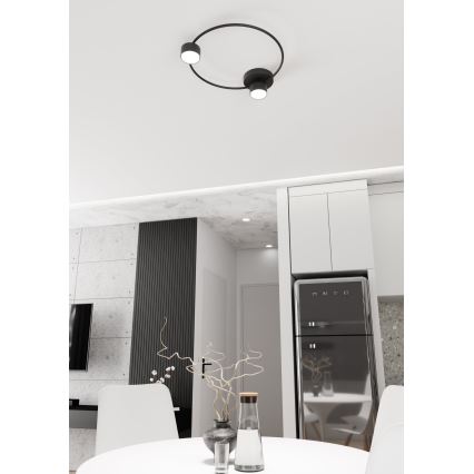 Taklampa LUCIO 2xGX53/12W/230V svart
