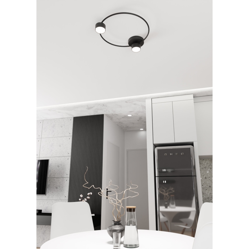 Taklampa LUCIO 2xGX53/12W/230V svart