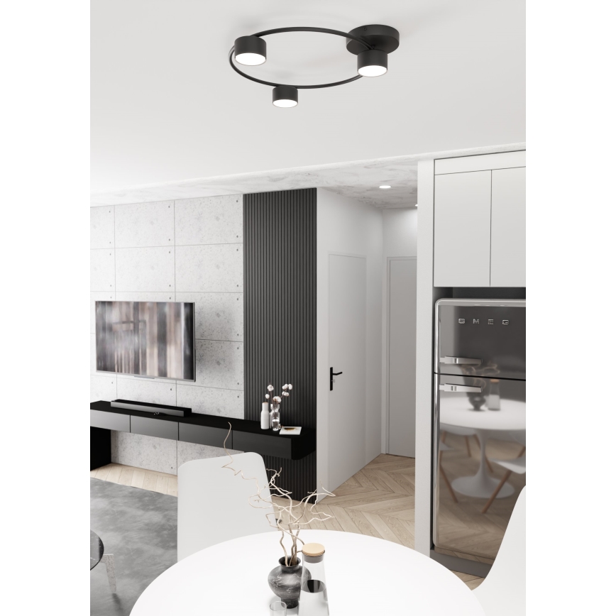Taklampa LUCIO 3xGX53/12W/230V svart